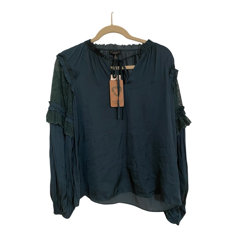 NWT Current Air Long Sleeve Split Neck Size Medium - Picture 4 of 12